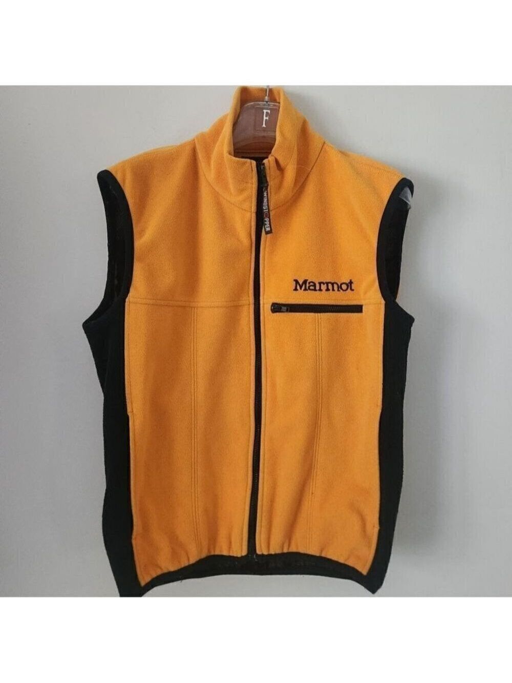 MARMOT | Fleece vest yellow black mens sz S